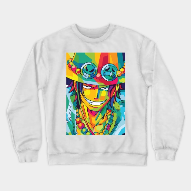 Portgas D Ace Crewneck Sweatshirt by BLUESIDE